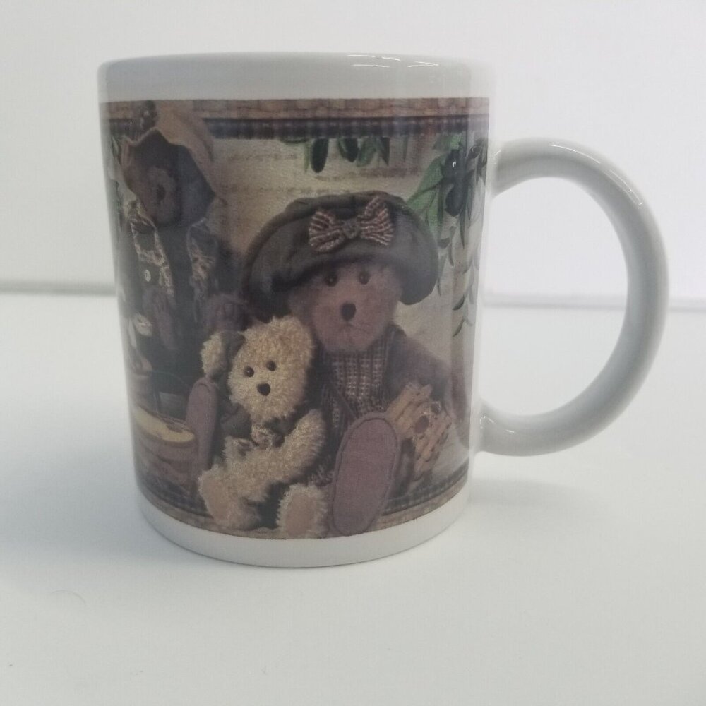 Vintage Boyds Bears & Friends Teddy Bears, Frog Fishing In A Canoe Coffee Cup